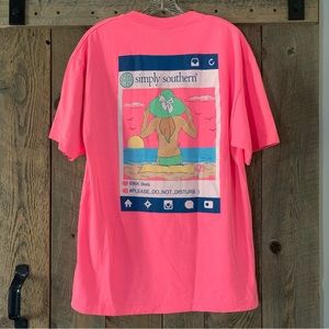 Women’s L SIMPLY SOUTHERN Please Do Not Disturb Instagram Beach Oversized Tee